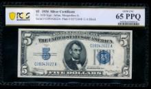1934 $5 Silver Certificate PCGS 65PPQ