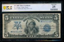 1899 $5 Chief Silver Certificate PCGS 25