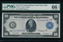 1914 $10 New York FRN PMG 66EPQ