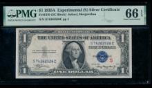 1935A $1 S Experimental Silver Certificate PMG 66EPQ