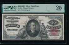 1891 $20 Silver Certificate PMG 25
