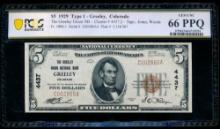 1929 $1 Greeley CO National PCGS 66PPQ