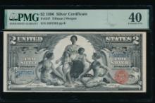 1896 $2 Educational Silver Certificate PMG 40