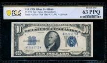 1934 $10 Silver Certificate PCGS 63PPQ