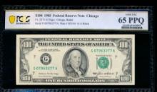 1985 $100 Chicago FRN PCGS 65PPQ
