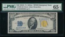 1934A $10 N Africa Silver Certificate PMG 65EPQ