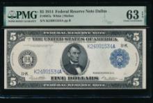 1914 $5 Dallas FRN PMG 63EPQ