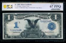 1899 $1 Black Eagle Silver Certificate PCGS 67PPQ