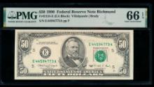 1990 $50 Richmond FRN PMG 66EPQ