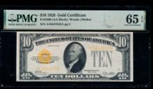 1928 $10 Gold Certificate PMG 65EPQ
