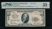 1929 $10 Perkasie PA National PMG 35