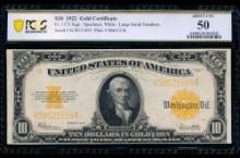 1922 $10 Gold Certificate PCGS 50