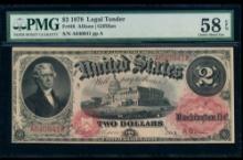 1878 $2 Legal Tender Note PMG 58EPQ
