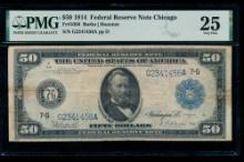 1914 $50 Chicago FRN PMG 25