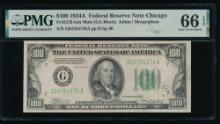 1934A $100 Chicago FRN PMG 66EPQ