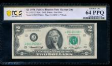 1976 $2 STAR Kansas City FRN PCGS 64PPQ