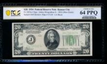 1934 $20 Kansas City FRN PCGS 64PPQ