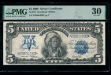 1899 $5 Chief Silver Certificate PMG 30