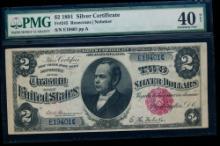 1891 $2 Silver Certificate PMG 40NET