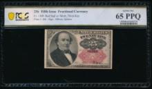 25 Cent Fifth Issue Fractional PCGS 65PPQ