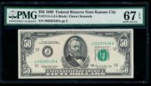 1969 $50 Kansas City FRN PMG 67EPQ