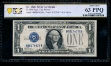 1928 $1 Silver Certificate PCGS 63PPQ