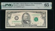 1990 $50 Philadelphia FRN PMG 65EPQ