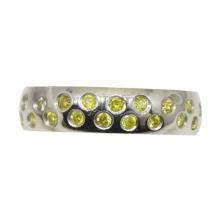 Beautiful 0.68 Ct Natural Yellow Diamond Ring