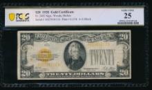 1928 $20 Gold Certificate PCGS 25