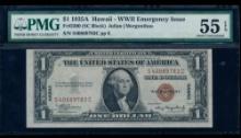 1935A $1 Hawaii Silver Certificate PMG 55EPQ