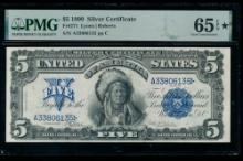 1899 $5 Chief Silver Certificate PMG 65EPQ