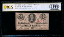 50 Cent 1863 T-63 Confederate PCGS 62PPQ