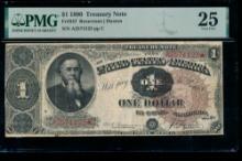 1890 $1 Treasury Note PMG 25