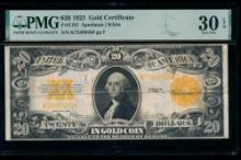 1922 $20 Gold Certificate PMG 30EPQ