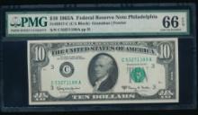 1963A $10 Philadelphia FRN PMG 66EPQ