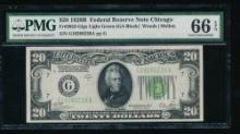 1928B $20 Chicago FRN PMG 66EPQ