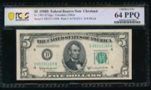 1950D $5 Cleveland FRN PCGS 64PPQ