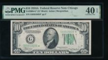 1934A $10 STAR Chicago FRN PMG 40EPQ