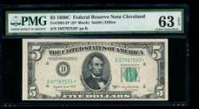 1950C $5 STAR Cleveland FRN PMG 63EPQ