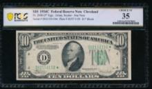 1934C $10 STAR Cleveland FRN PCGS 35