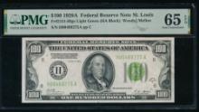 1928A $100 St Louis FRN PMG 65EPQ