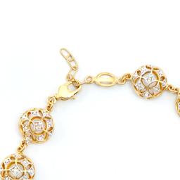 Plated 18KT Yellow Gold Diamond Bracelet