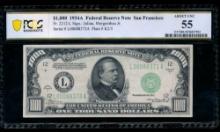 1934A $1000 San Francisco FRN PCGS 55