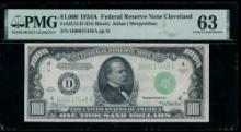 1934A $1000 Cleveland FRN PMG 63