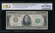 1934A $500 Chicago FRN PCGS 65PPQ