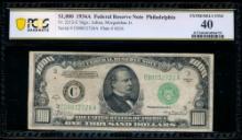 1934A $1000 Philadelphia FRN PCGS 40