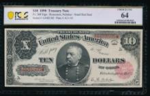 1890 $10 Treasury Note PCGS 64