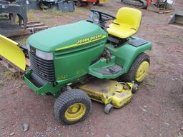 JOHN DEERE 325 TRACTOR W/MOWER & BLADE,