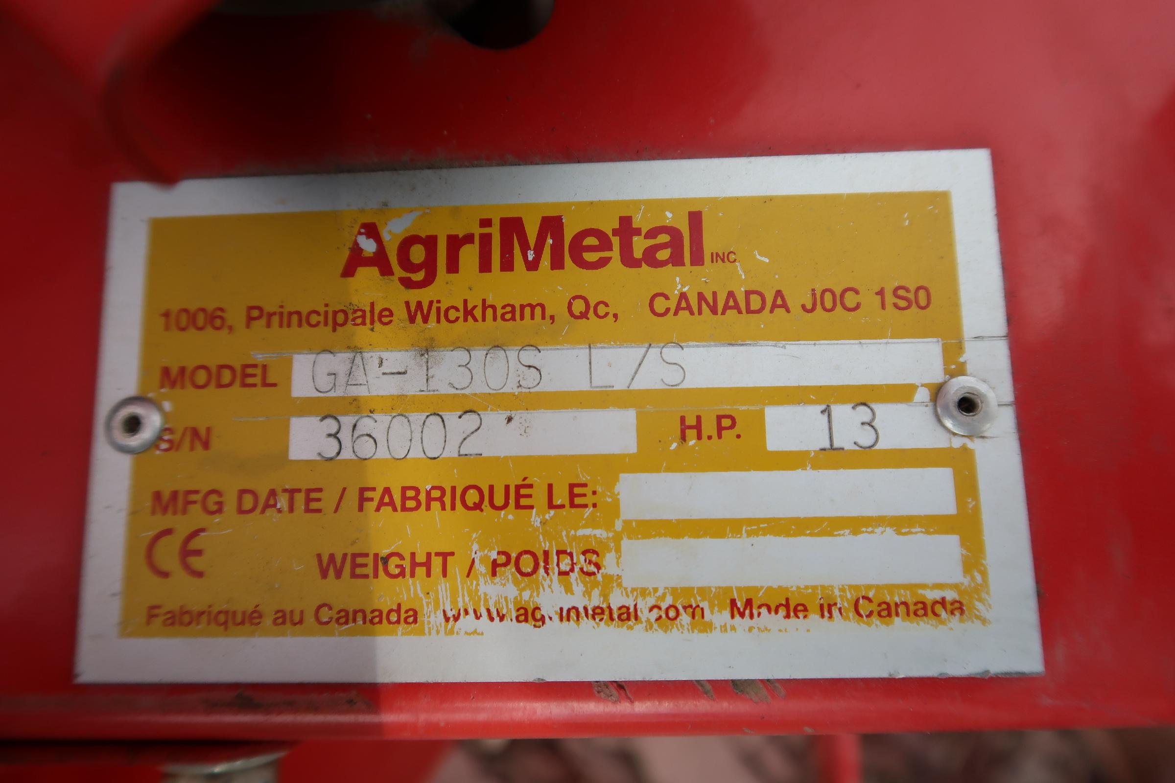 2017 Agrimetal GA-130S L/S Straw Blower