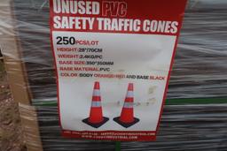 Unused 2024 Qty of 250 Safety Highway Cones